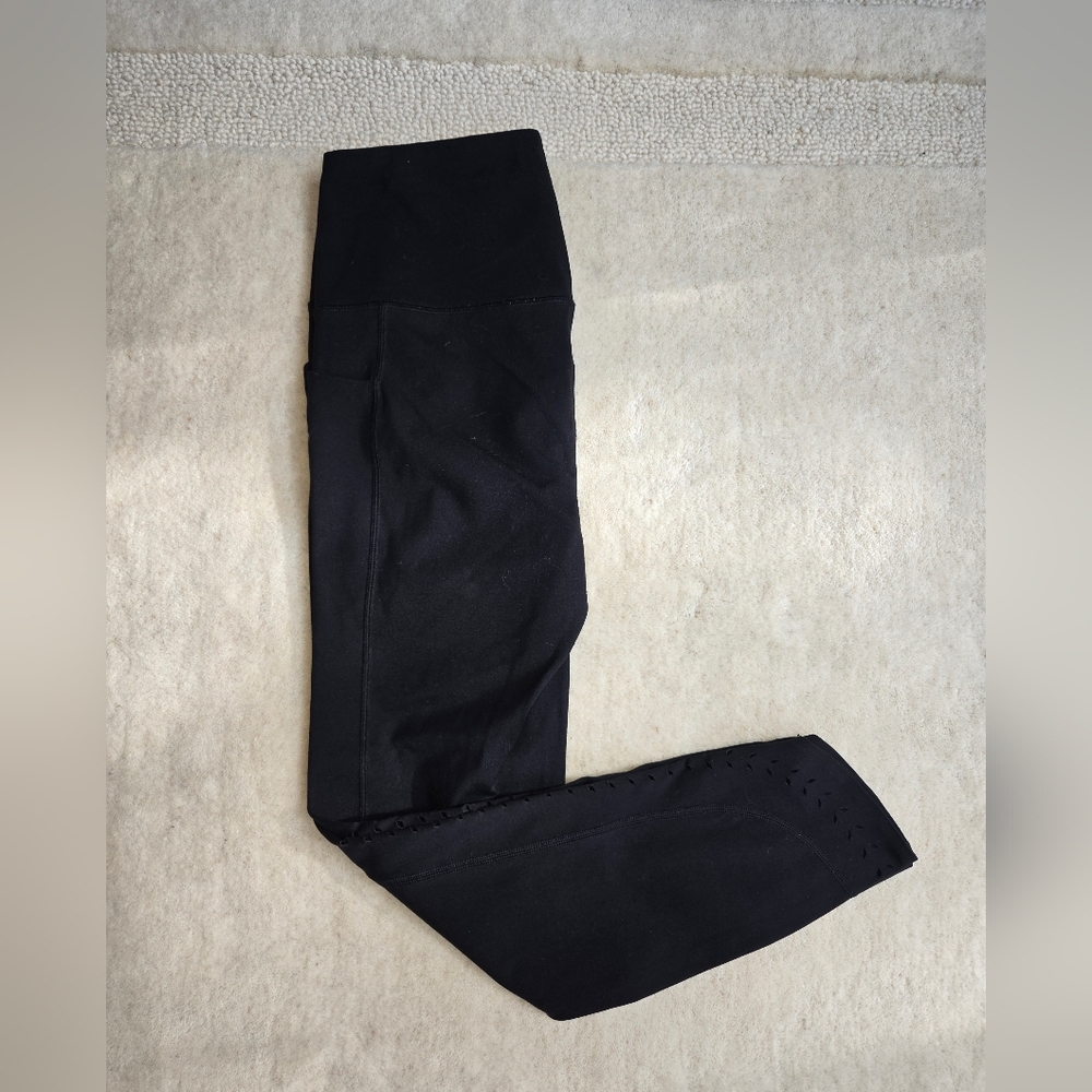 🌟MEMBERS MARK Women's Black High-Waisted Leggings W/ Pockets Size Small